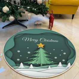 Conceptum Alfombra Verde y Blanca de 100 cm